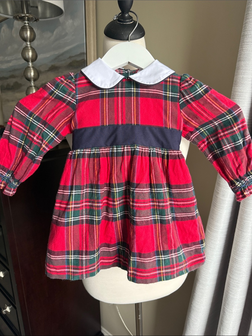 The Beaufort Bonnet Company Cindy Lou prep plaid dress 18-24 months